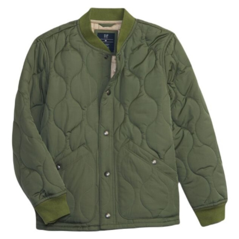 GAP QUILTED Chlapecká bunda, khaki, velikost