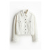 H & M - Krátká džínová bunda - bílá