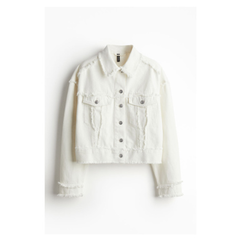 H & M - Krátká džínová bunda - bílá H&M