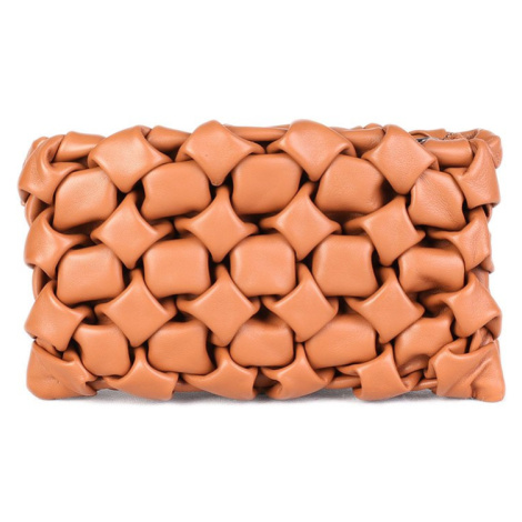 Dámské hnědé kožené kabelky Hermina