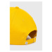 Bavlněná baseballová čepice Marc O'Polo žlutá barva, s potiskem