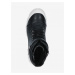 Černé dámské kotníkové kožené boty na platformě Caprice