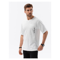 Buďchlap Bílé moderní oversize tričko S1628