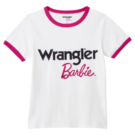 Wrangler Slim tričko Barbie s lemy Dámské tričko bílá