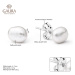 Gaura Pearls Stříbrné náušnice s bílou říční perlou Sophie, stříbro 925/1000 EFK07E/W Bílá