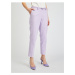 Světle fialové dámské zkrácené kalhoty s páskem ORSAY