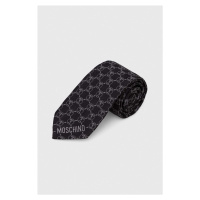 Hedvábná kravata Moschino černá barva, M5725 55061