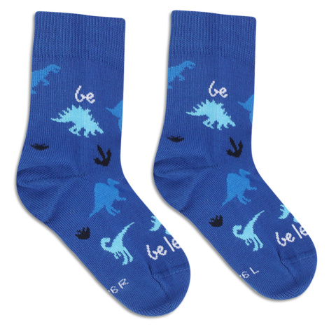 Dětské barefootové ponožky Be Lenka Kids - Crew - Dino - Royal Blue