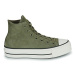 Converse CHUCK TAYLOR ALL STAR LIFT PLATFORM COLORFUL SUEDE Zelená