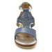 Blancheporte Kožené sandály s pajetkami, černé námořnická modrá
