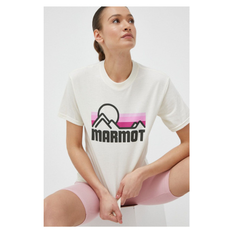 Tričko Marmot béžová barva