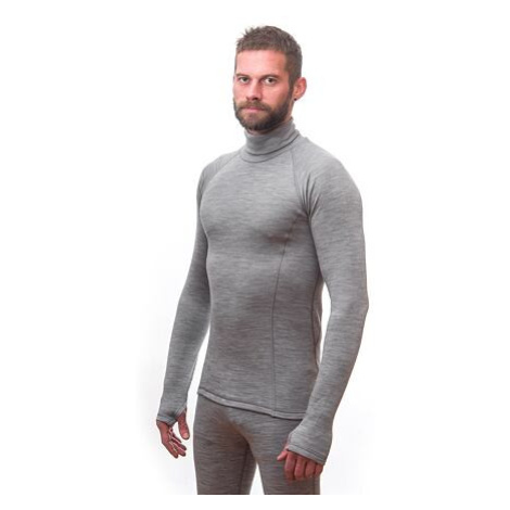 SENSOR MERINO BOLD pánské triko dl.rukáv roll neck cool gray