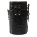Calvin Klein Calvin Klein černá malá kabelka Drum Cylinder Crossbody Croc