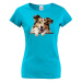 Dámské tričko s potiskem Šeltia -  tričko pro milovníky psů