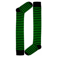 Stripes pruhované podkolenky - nadkolenky černozelené zelená