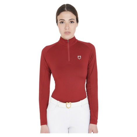 Triko multifunkční Base Layer EQUESTRO, dámské, burgundy/white