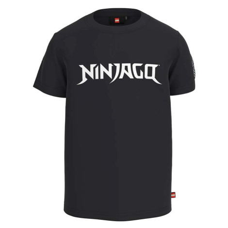 Dětské bavlněné tričko Lego x Ninjago černá barva, s potiskem Lego Wear