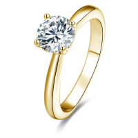 Beneto Pozlacený stříbrný prsten s krystaly AGG202