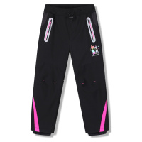 Dívčí softshellové kalhoty KUGO HK5653, černá / růžové zipy Barva: Černá