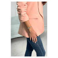 Elegantní sako s klopami meruňkový