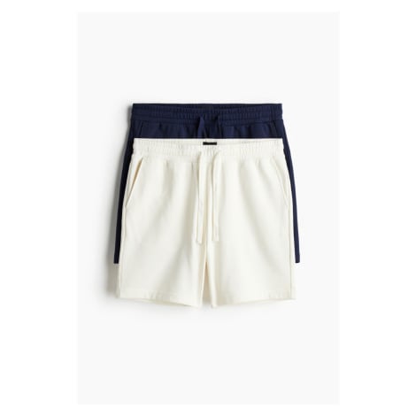H & M - Teplákové šortky Regular Fit 2 kusy - bílá H&M