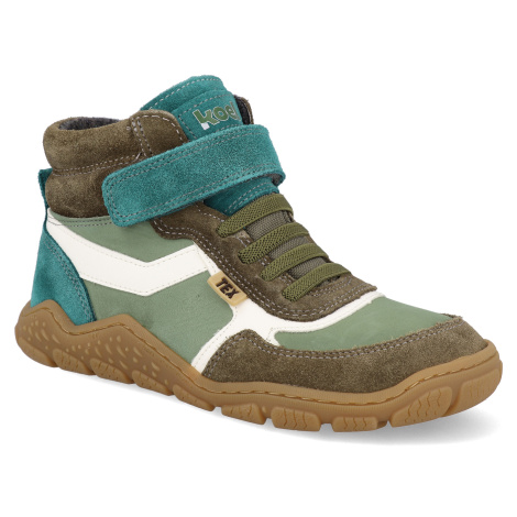 Barefoot zimní outdoorové boty Koel - Rami Tex Olive zelené Koel4kids