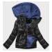 černo/modrá dámská bunda s kapucí (BH2003)