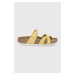 Kožené pantofle Birkenstock Franca dámské, žlutá barva