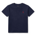 Dětské bavlněné tričko Polo Ralph Lauren tmavomodrá barva
