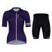 HOLOKOLO Cyklistický krátký dres a krátké kalhoty - EXCITED ELITE LADY - černá/modrá