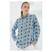 Bigdart 3721 Graphic Patterned Shirt - Turquoise