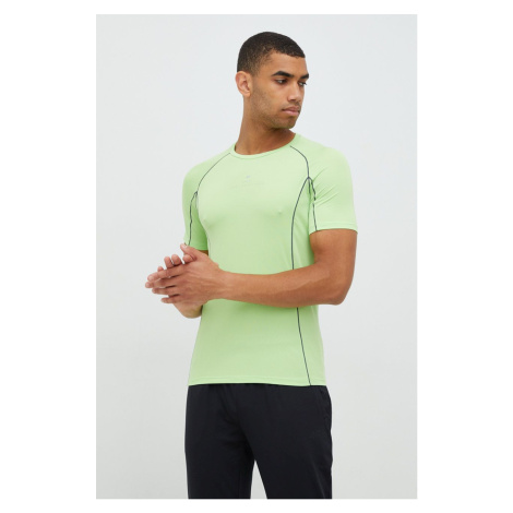 Běžecké tričko 4F zelená barva, s potiskem