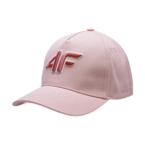 4F JUNIOR-BASEBALL CAP F104-56S-LIGHT PINK Růžová 45/54cm