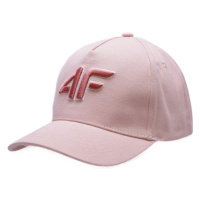 4F JUNIOR-BASEBALL CAP F104-56S-LIGHT PINK Růžová 45/54cm