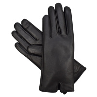 Dámské kožené antibakteriální rukavice model 16627204 Black - Semiline