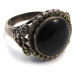 AutorskeSperky.com - Stříbrný prsten s onyxem - S1138