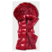 Červená lakovaná dámská vesta s kožešinou (DK027-4)