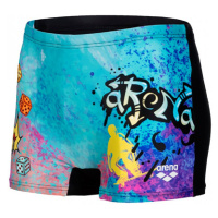 Arena boys swim short placement black/multi