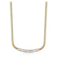 Brosway Půvabný pozlacený náhrdelník s čirými zirkony Desideri BEIN017