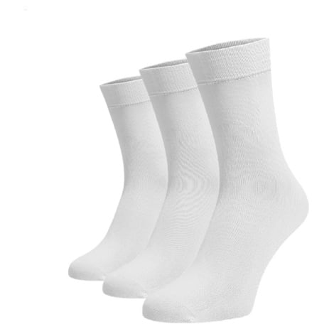 Zvýhodněný set 3 párů vysokých ponožek - bílé Benami