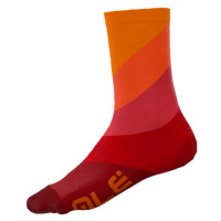 ALÉ Cyklistické ponožky klasické - DIAGONAL DIGITOPRESS - červená