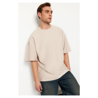 Trendyol Stone Oversize 100% Cotton Textured T-Shirt