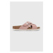 Semišové pantofle Birkenstock LUGANO SFB dámské, růžová barva, 1023880
