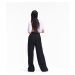 Kalhoty karl lagerfeld klxcd wide leg pants černá