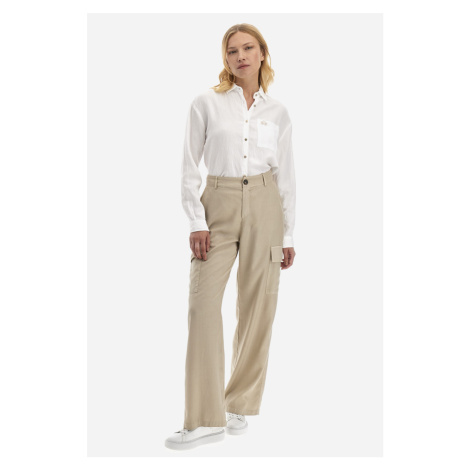 Kalhoty la martina woman cargo pant tencel twill hnědá