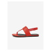 Červené dámské kožené sandály Calvin Klein Jeans