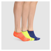 Sada tří dámských ponožek v oranžové, žluté a tmavě modré barvě Dim SPORT IN-SHOE X-TEMP 3x