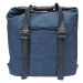 Velký středně modrý kabelko-batoh 2v1 s praktickou kapsou