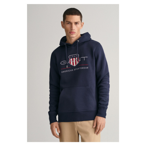 MIKINA GANT REG ARCHIVE SHIELD HOODIE modrá