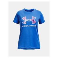 Modré sportovní tričko Under Armour UA Tech Print BL SSC